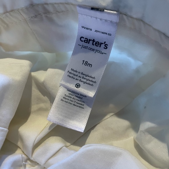 Carters - Safari Animal Print on Cream colored bucket hat with chin strap. 18 M - Picture 4 of 4